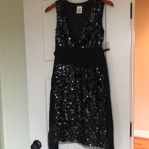 Boston Proper Classy Black Sequins Dress